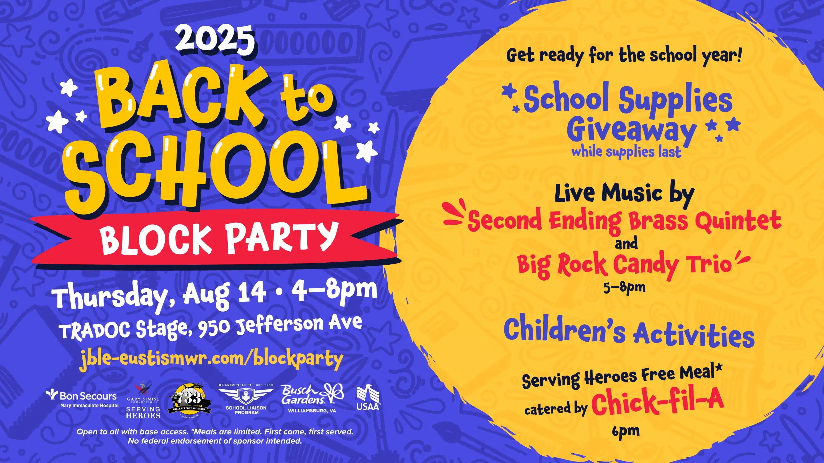 Back-to-School Block Party Flyer